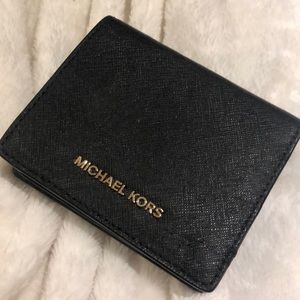 MICHAEL KORS BLACK MINI WALLET